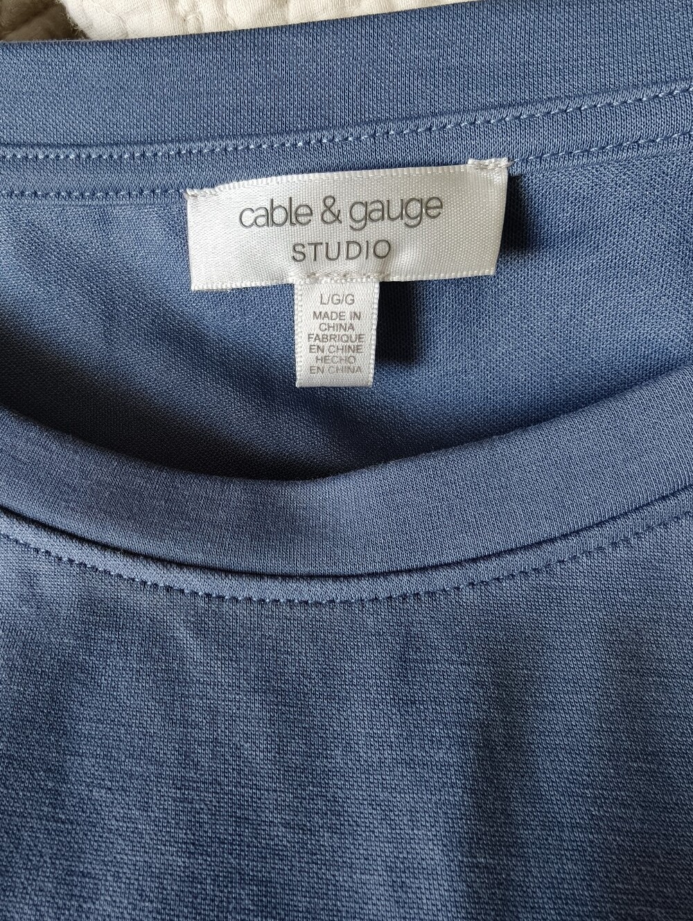Cable & Gauge Dusty Blue Drawstring Hem Tank - Picture 2 of 5